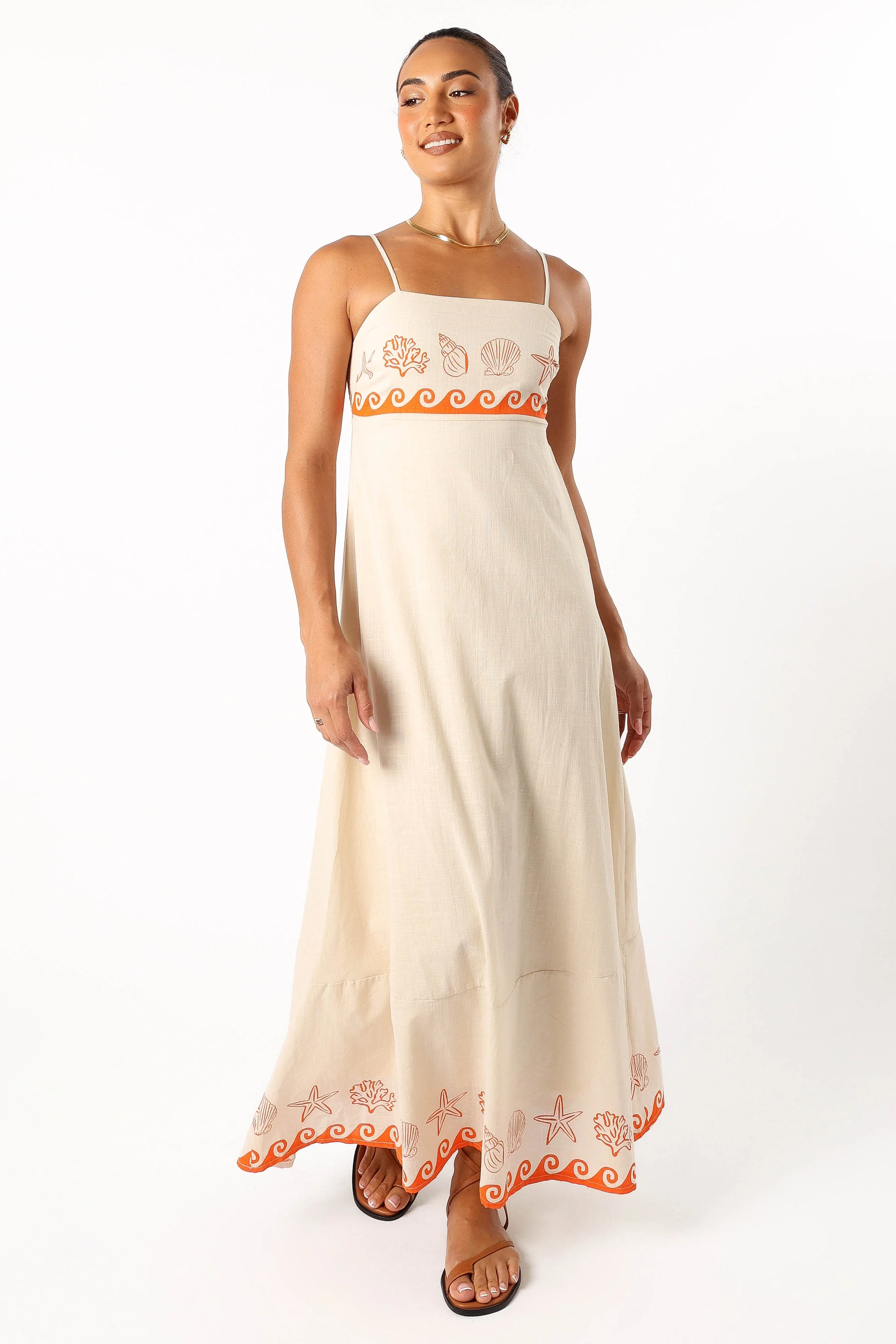 Ceecee Maxi Dress - Beige-Rgtroy