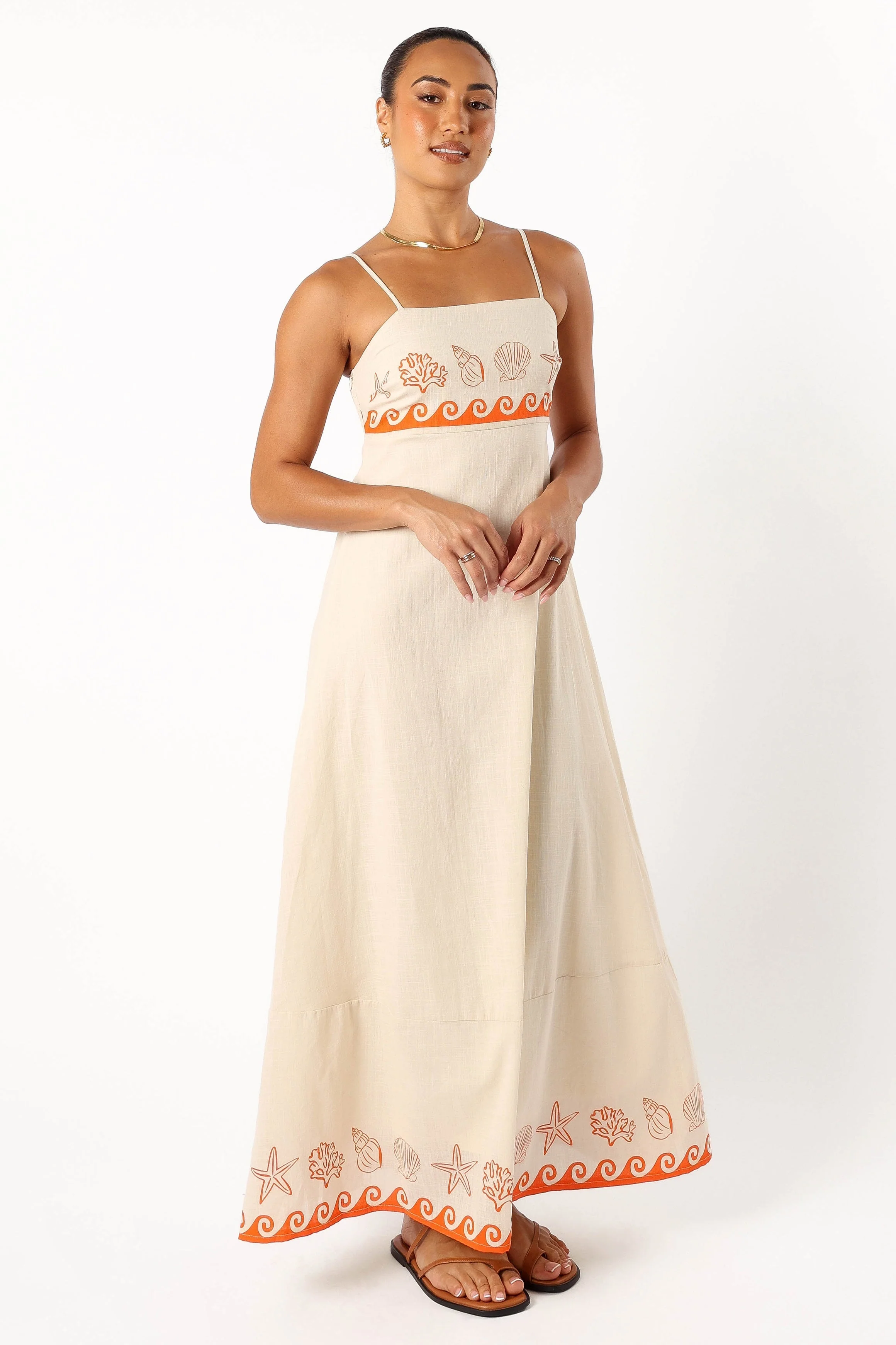 Ceecee Maxi Dress - Beige-Rgtroy