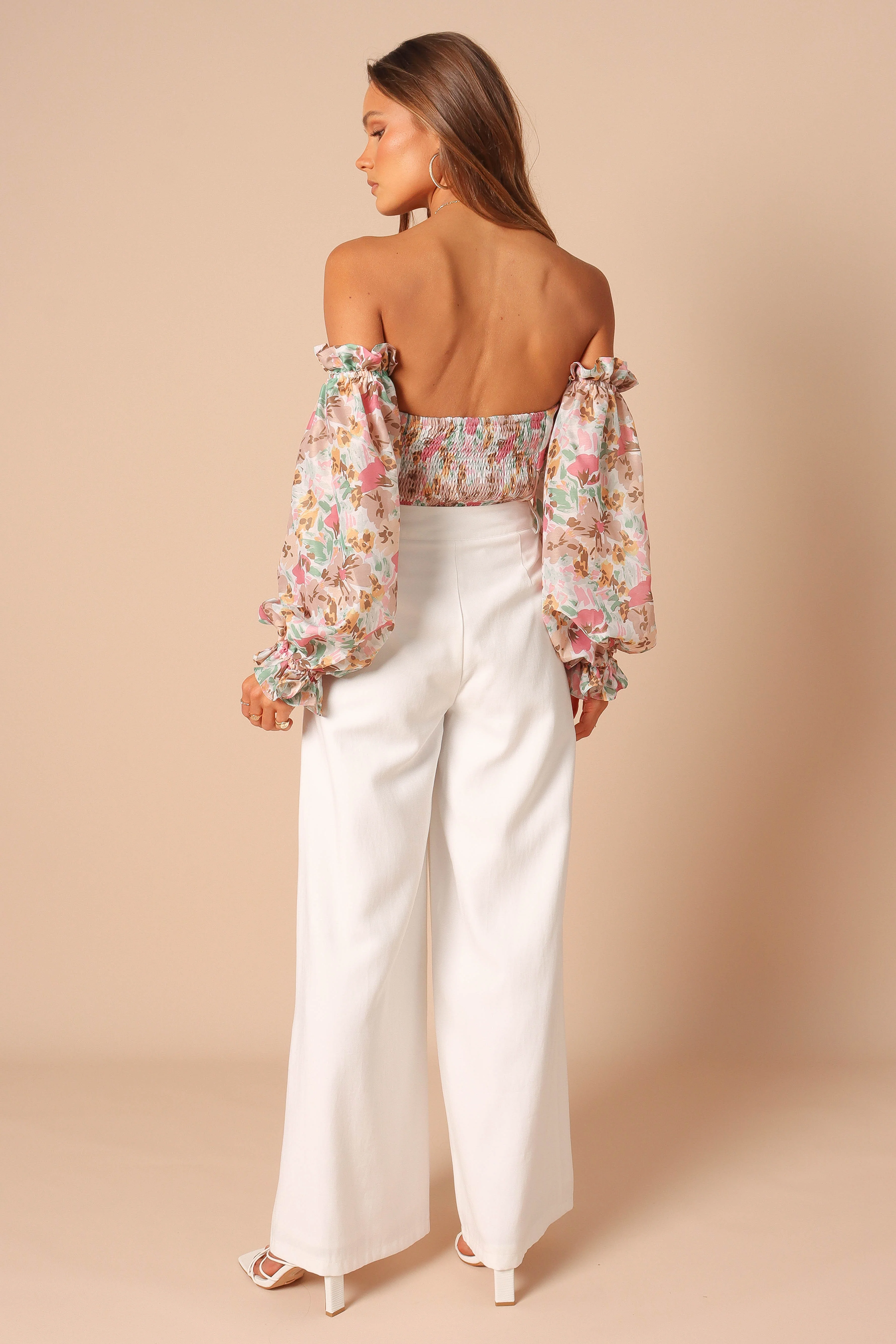 Acantha Bodysuit - Beige Floral-Rgtroy