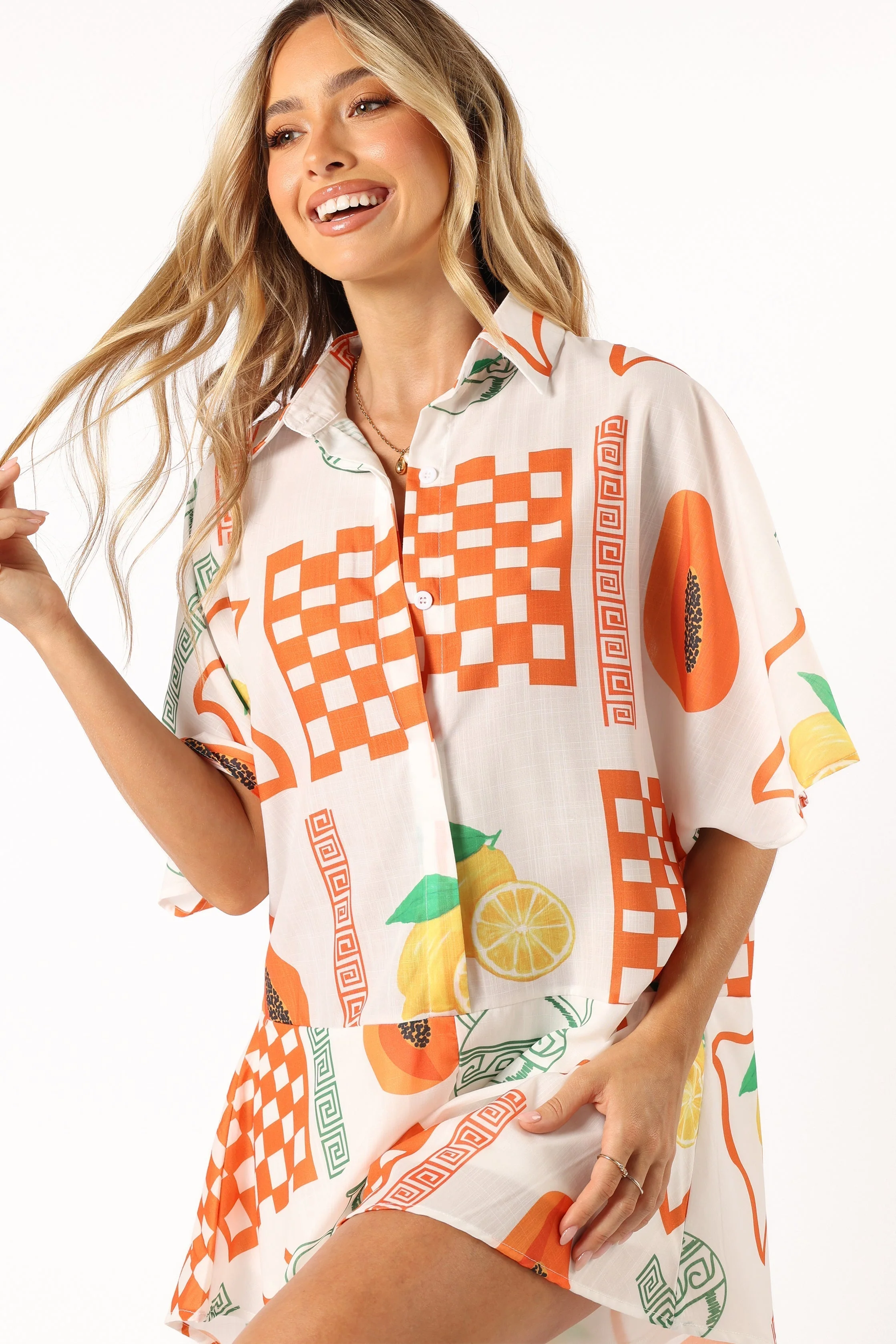 Sebastian Romper - White Orange-Rgtroy