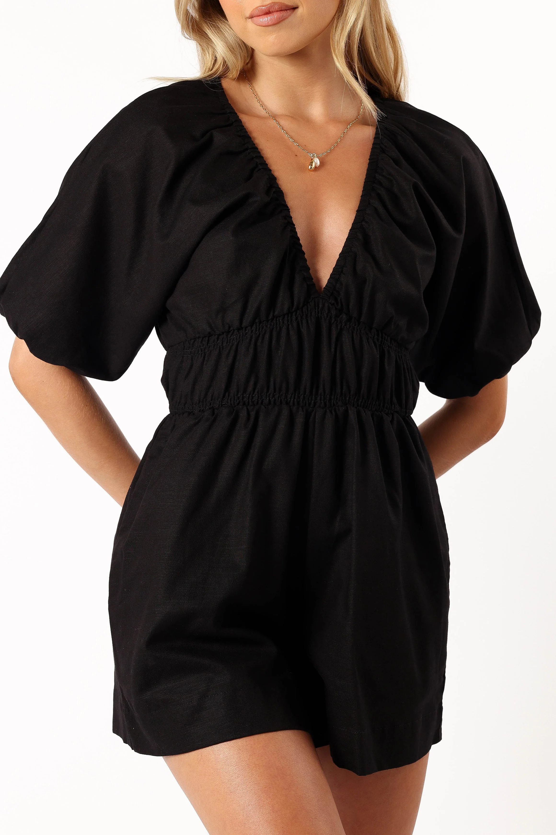 Kaia Romper - Black-Rgtroy