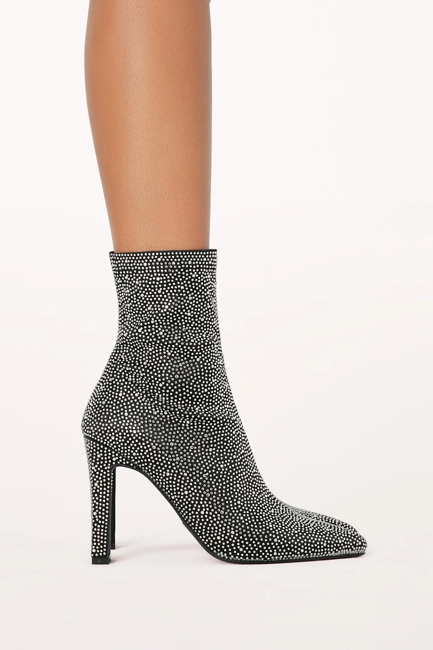 Brittany Ankle Boot - Black Rhinestone-Rgtroy