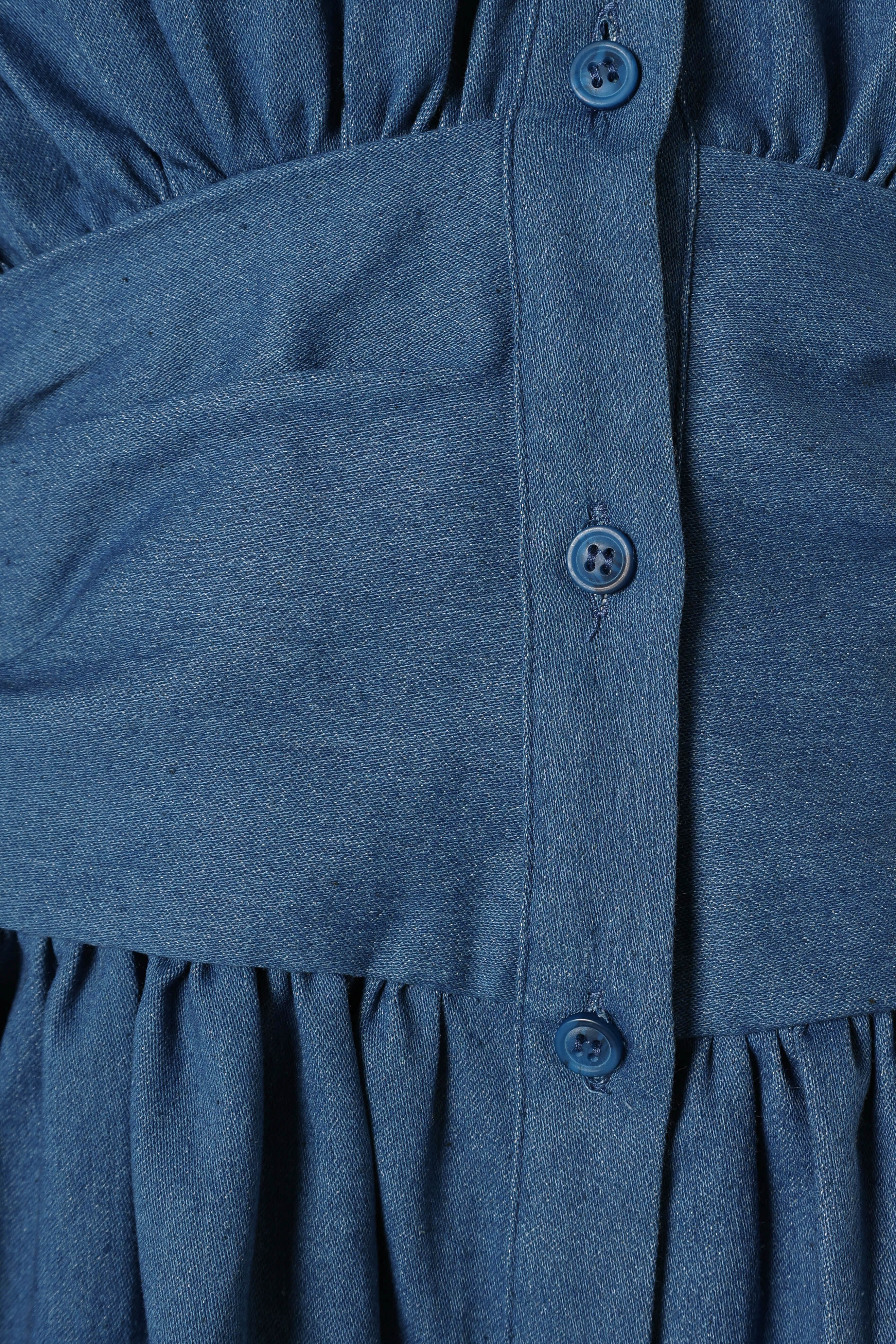 Francis Long Sleeve Mini Dress - Blue Denim-Rgtroy