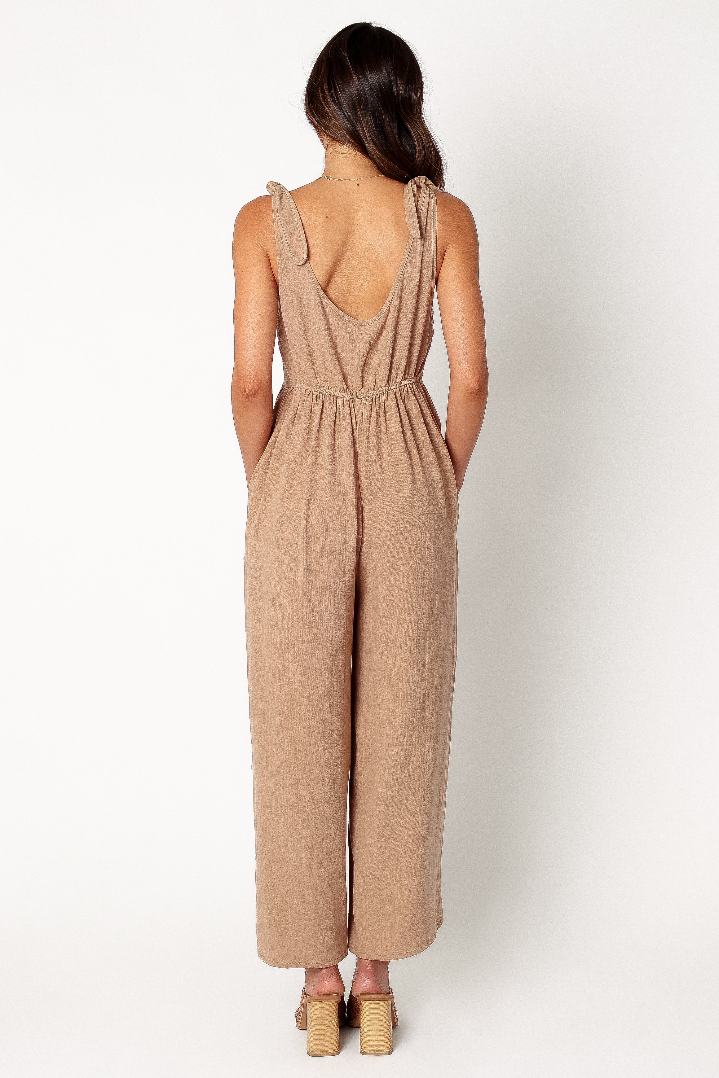 Ayla Linen Jumpsuit - Mocha-Rgtroy