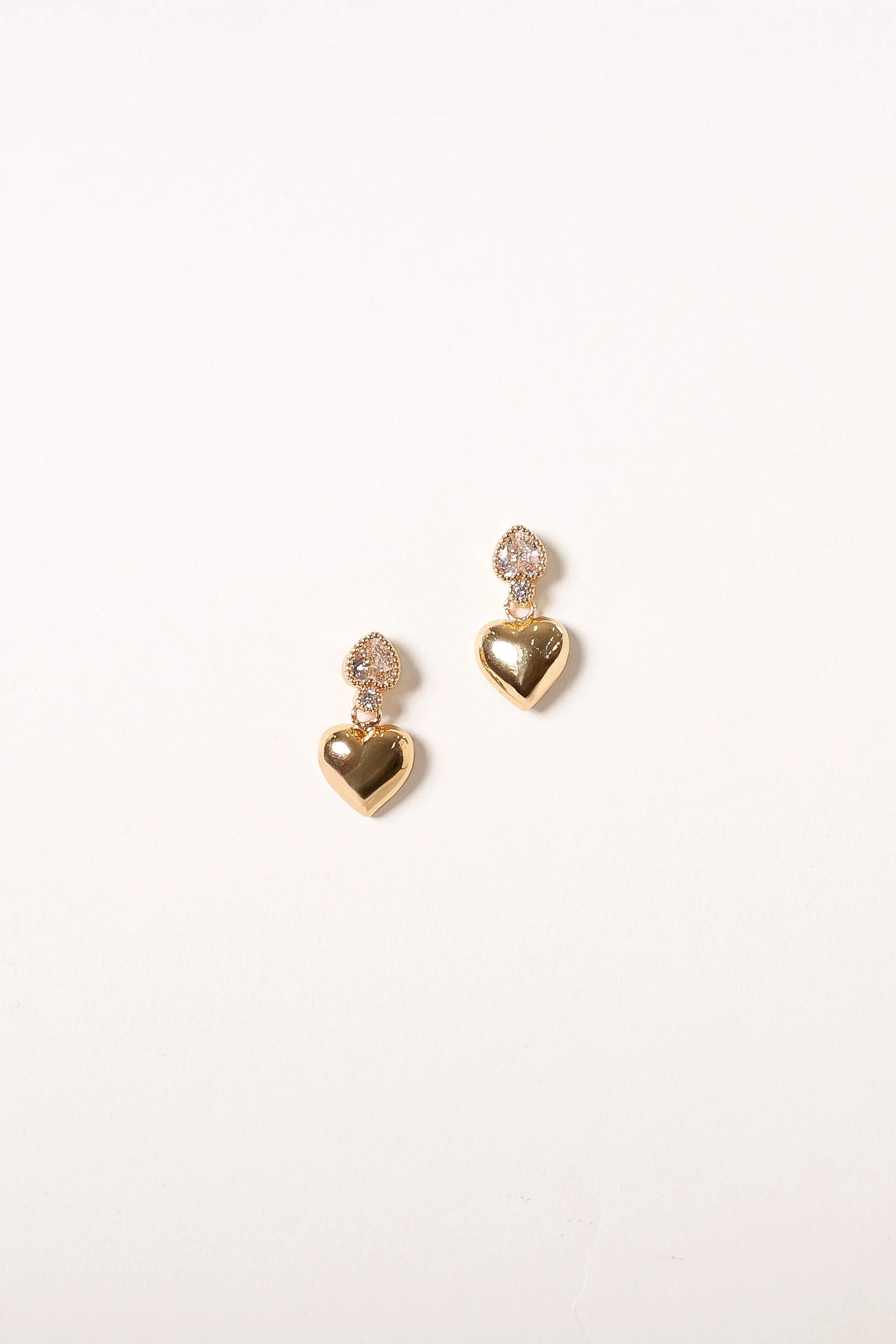 Susan Heart Earrings - Gold-Rgtroy