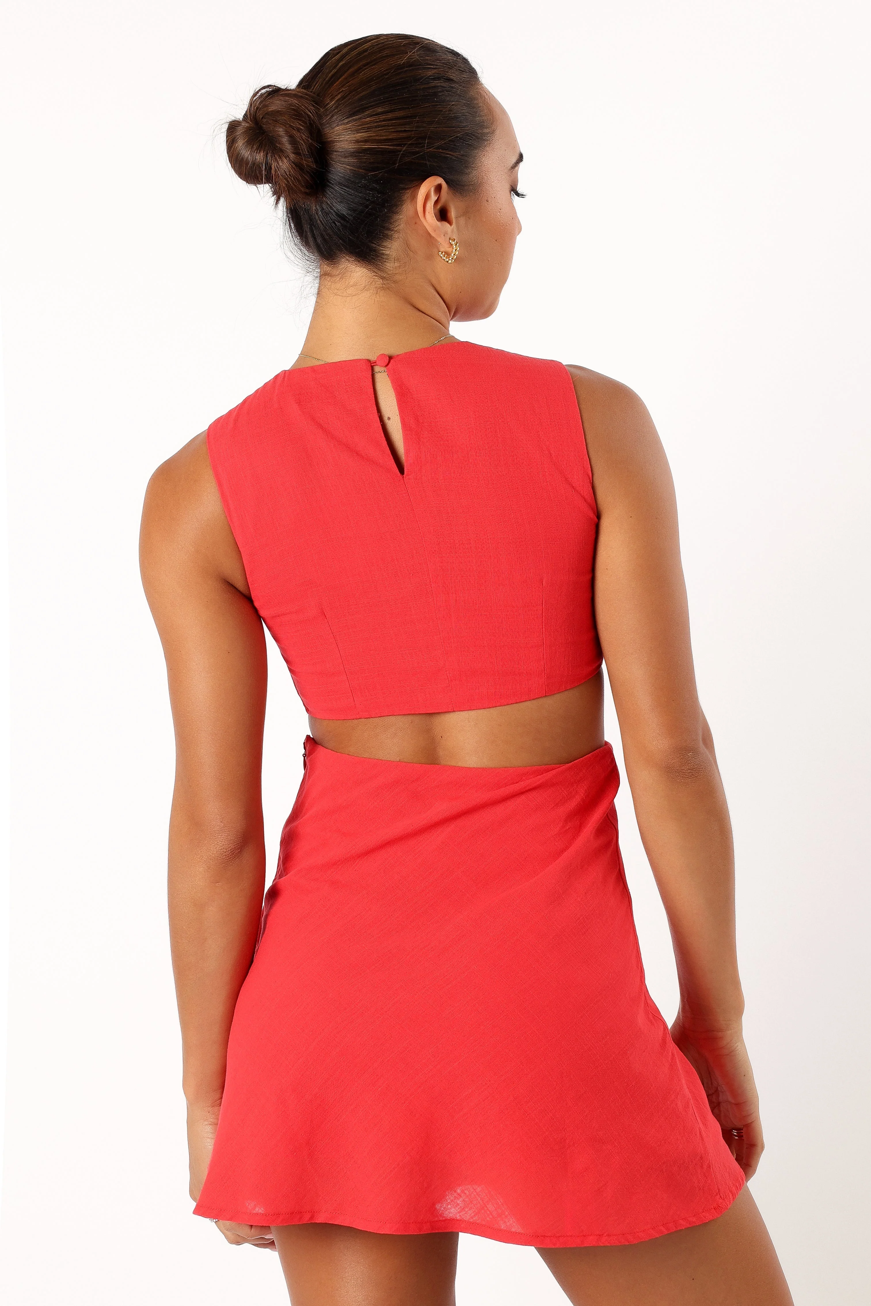 Sola Mini Dress - Red-Rgtroy