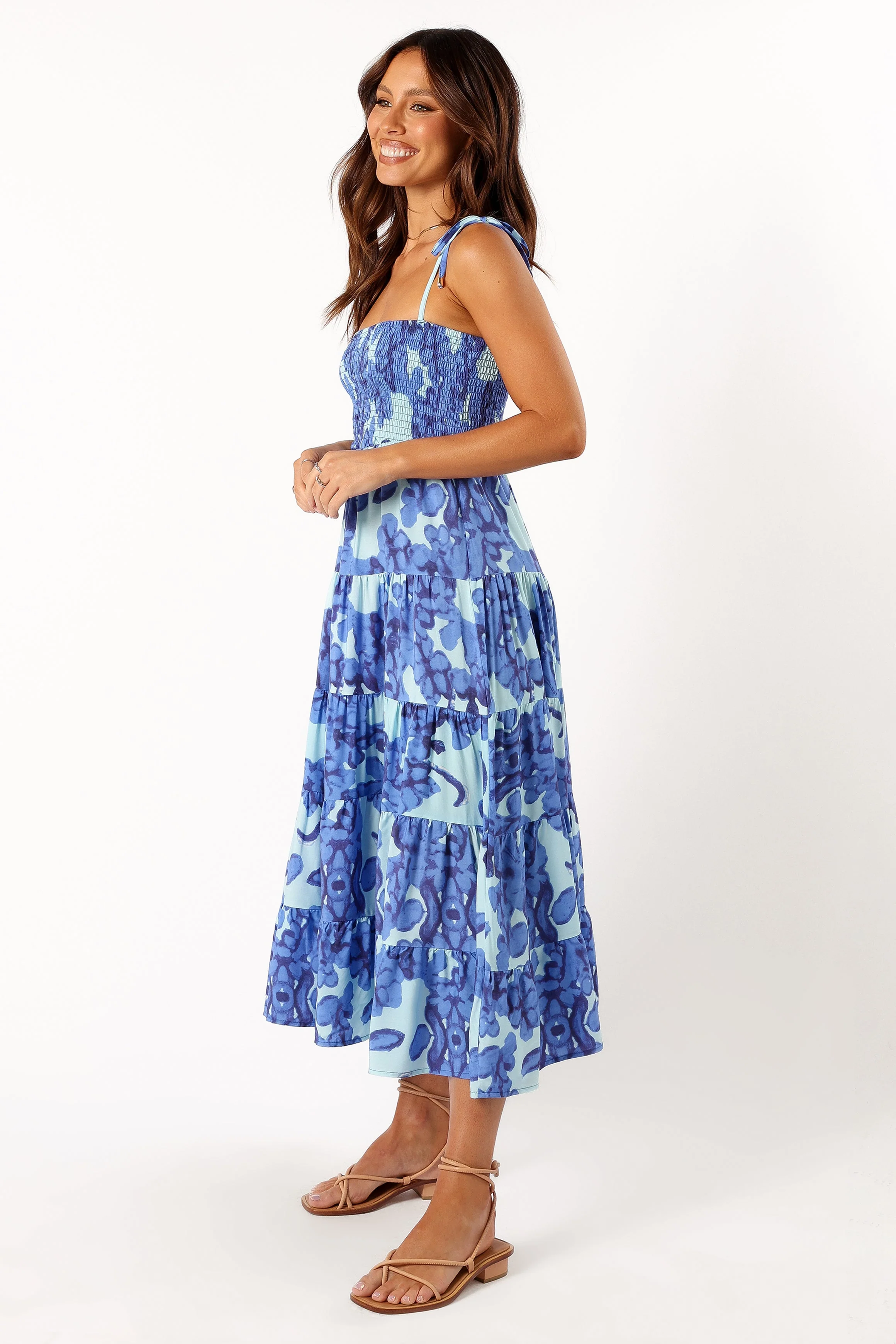 Amarie Midi Dress - Blue-Rgtroy