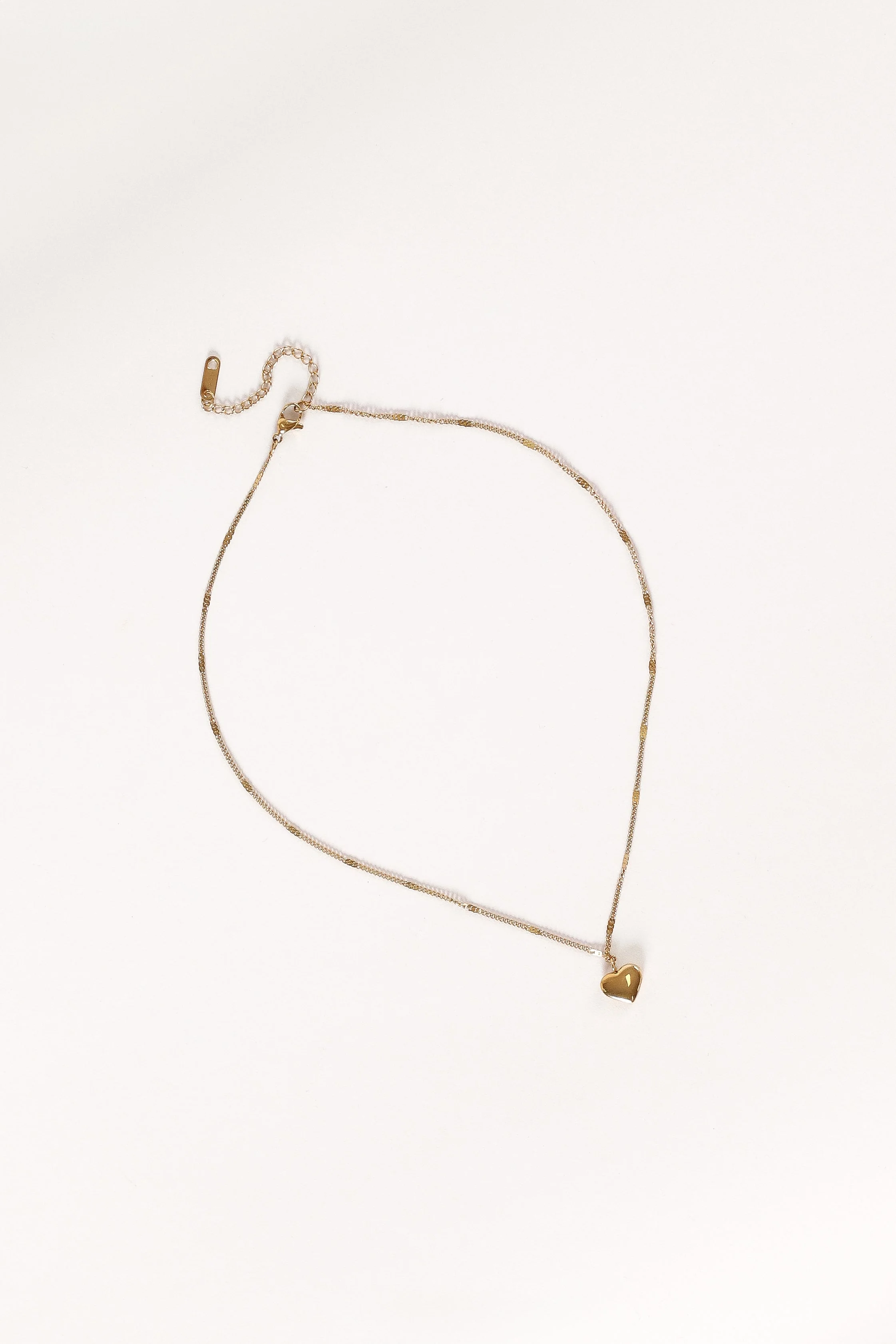 Fay Heart Shaped Necklace - Gold-Rgtroy