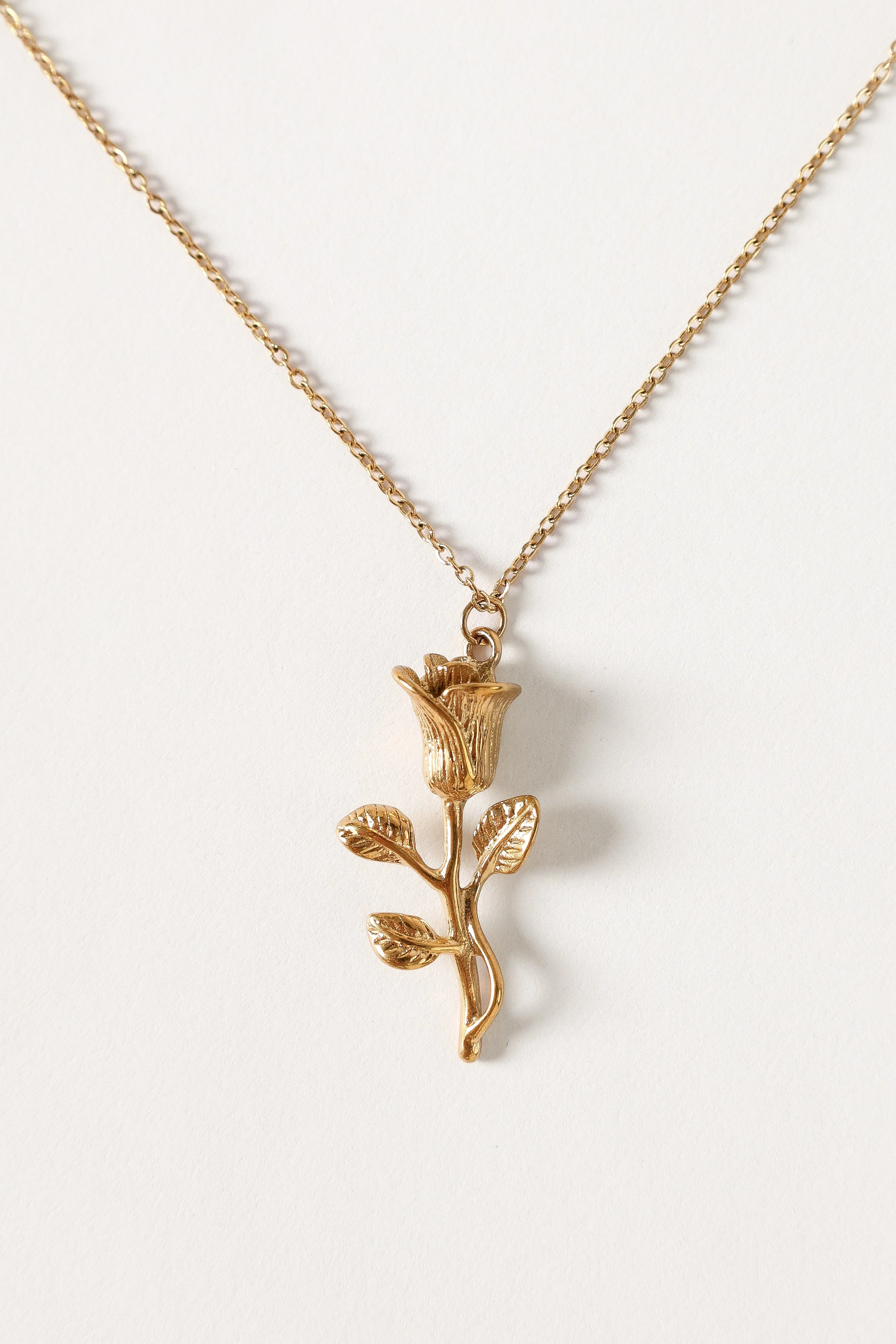 Damira Flower Necklace - Gold-Rgtroy