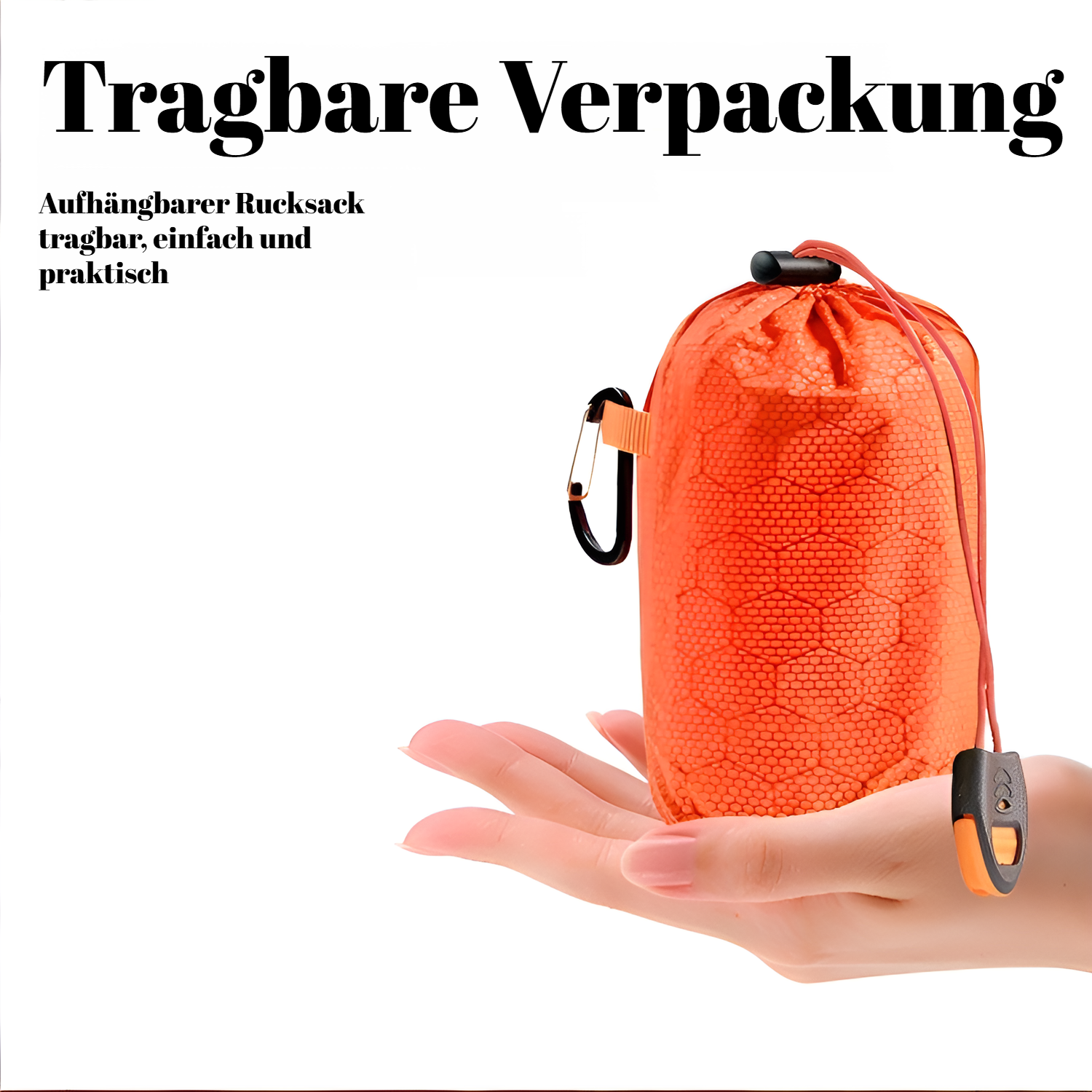 Isolierende Rettungsdecke gegen Kälte und Nässe