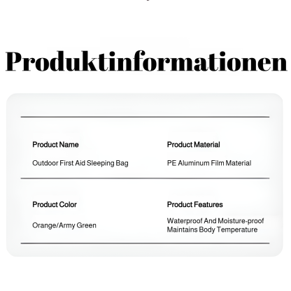 Isolierende Rettungsdecke gegen Kälte und Nässe