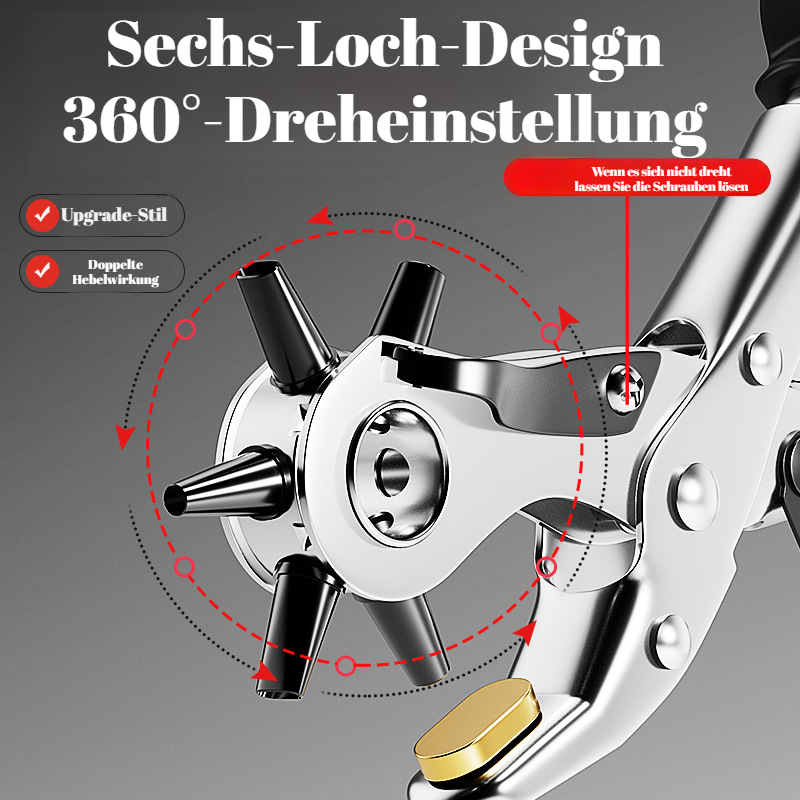 Gürtel-Lochzange im deutschen Design, arbeitssparend