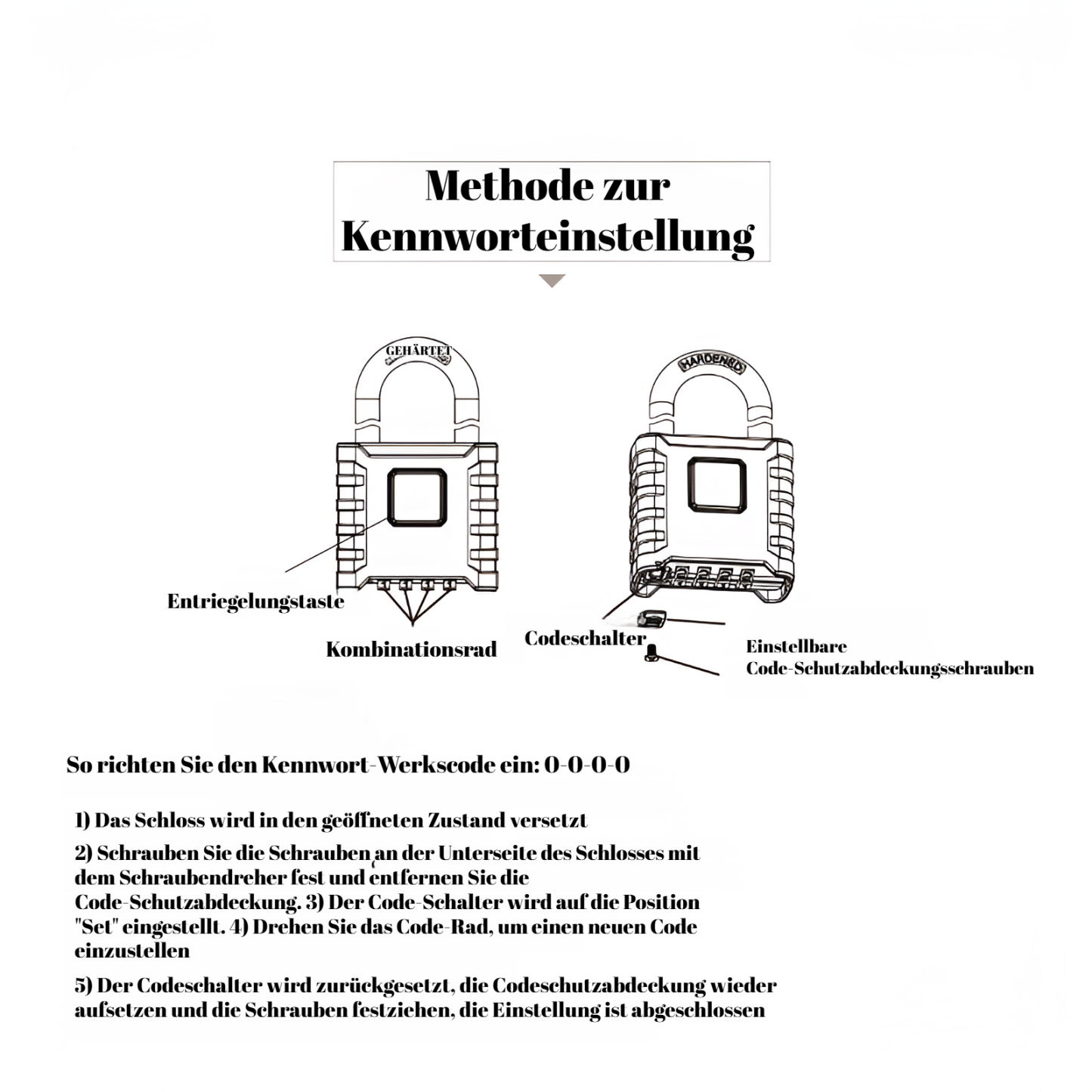 Großes regensicheres Zahlenschloss für Außentore, Lagerhallen und LKWs