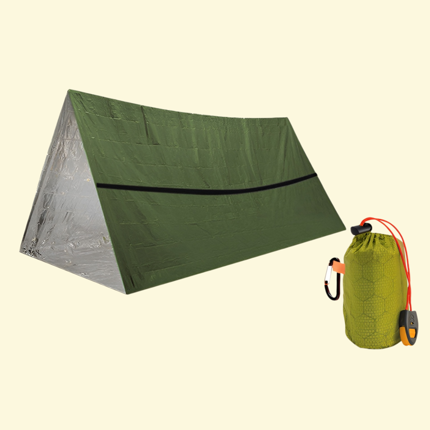 Isolierende Rettungsdecke gegen Kälte und Nässe