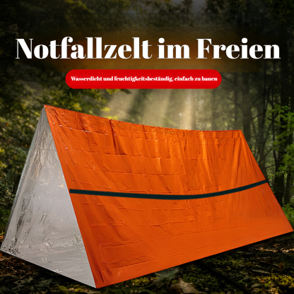 Isolierende Rettungsdecke gegen Kälte und Nässe