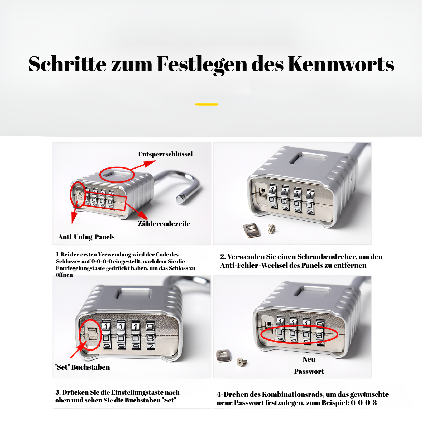 Großes regensicheres Zahlenschloss für Außentore, Lagerhallen und LKWs