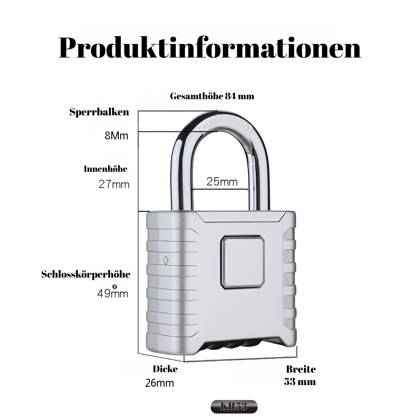 Großes regensicheres Zahlenschloss für Außentore, Lagerhallen und LKWs