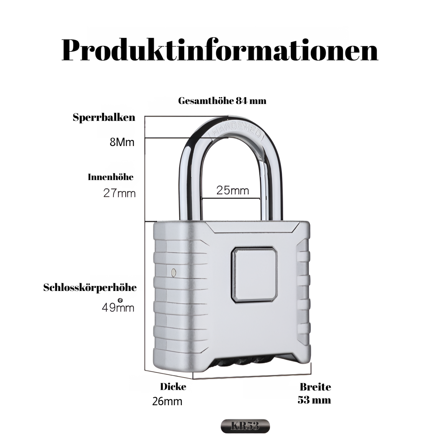 Großes regensicheres Zahlenschloss für Außentore, Lagerhallen und LKWs