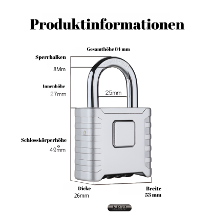Großes regensicheres Zahlenschloss für Außentore, Lagerhallen und LKWs