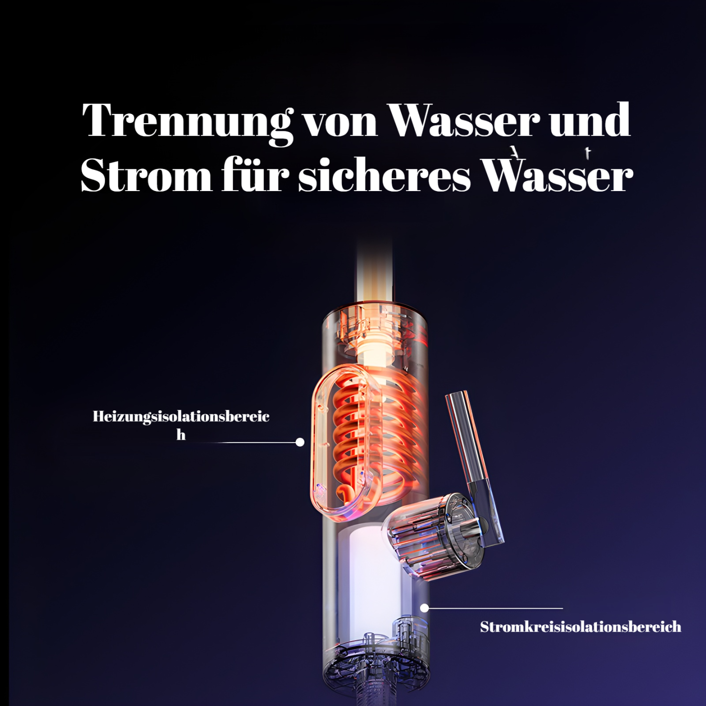 Frequenzgesteuerter, sofortiger Warmwasserhahn aus Edelstahl, konstante Temperaturregelung