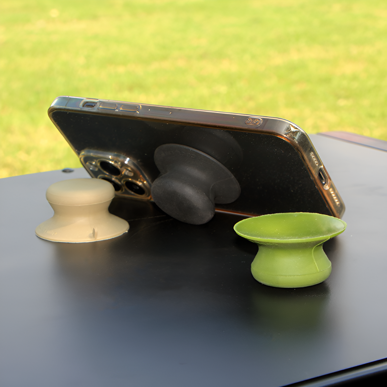 Multifunktionaler Topfdeckelgriff – Anti-Verbrühung, Silikon-Saugnapf, Handyhalter