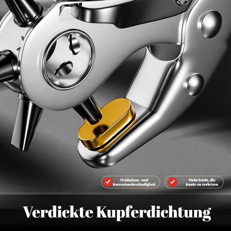 Gürtel-Lochzange im deutschen Design, arbeitssparend