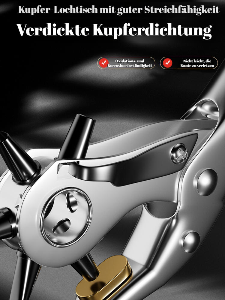 Gürtel-Lochzange im deutschen Design, arbeitssparend