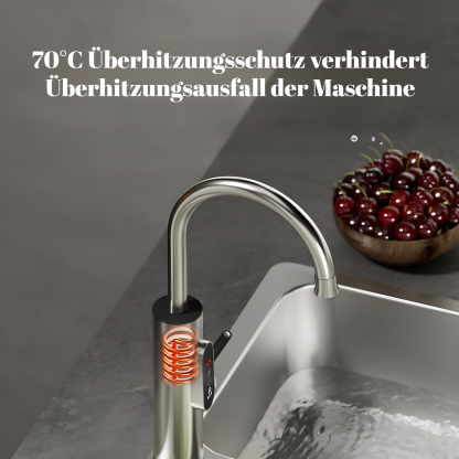 Frequenzgesteuerter, sofortiger Warmwasserhahn aus Edelstahl, konstante Temperaturregelung