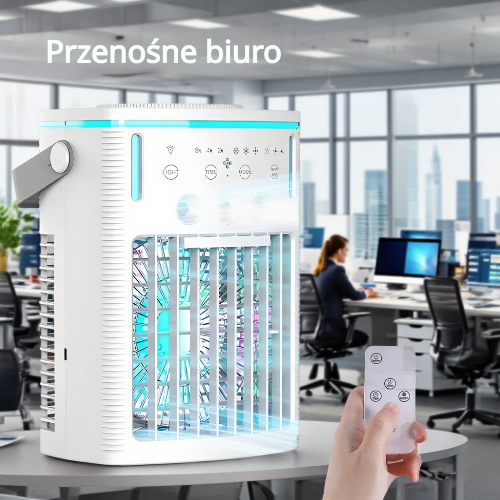 Mini chłodnica powietrza do domu z 1-litrowym zbiornikiem na wodę