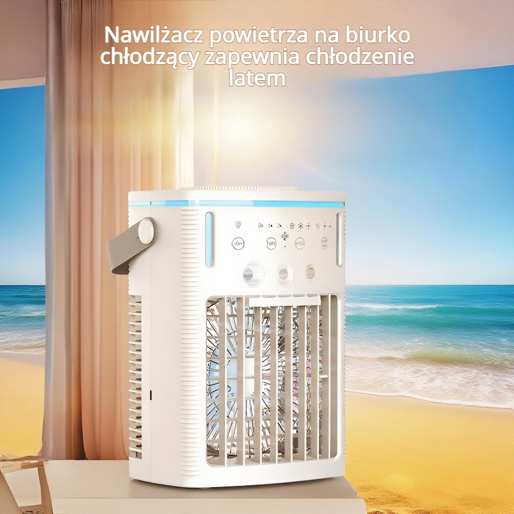 Mini chłodnica powietrza do domu z 1-litrowym zbiornikiem na wodę