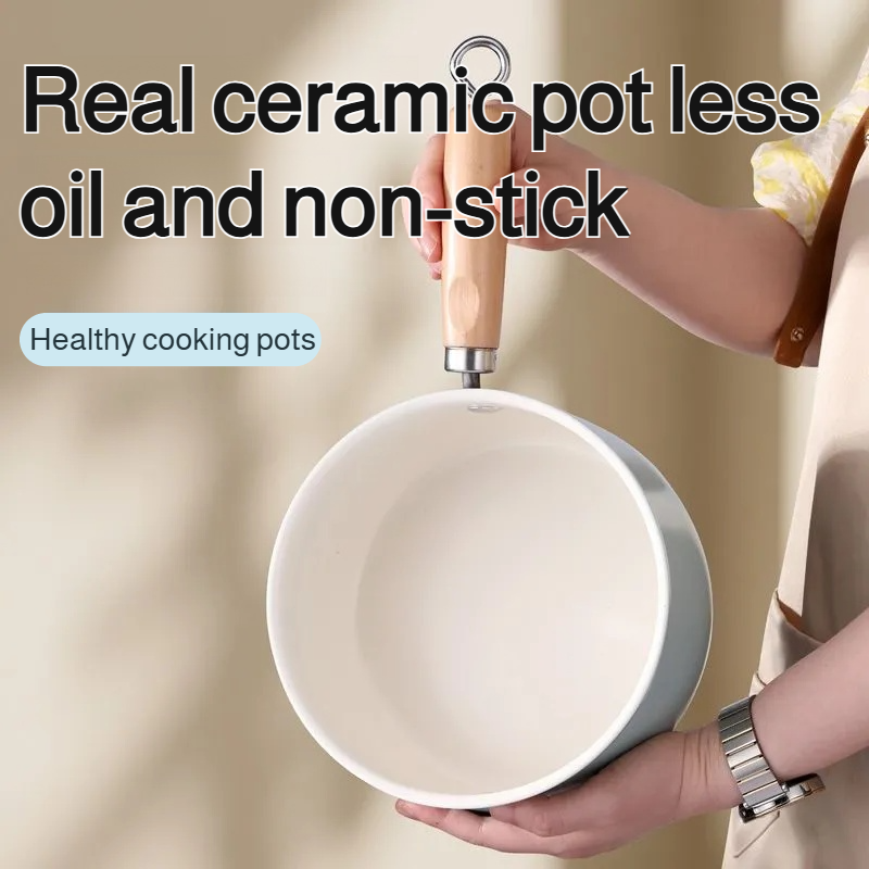 Household nonstick milk pot Ceramic doublesided nonstick highcolor cooking noodles pot