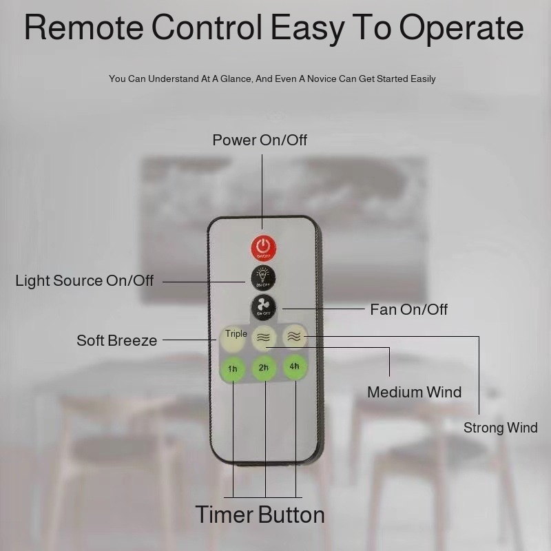 Small Screw Fan Lights Fan Lights Colorful 6Blade Living Room Abs Fan Blade Material