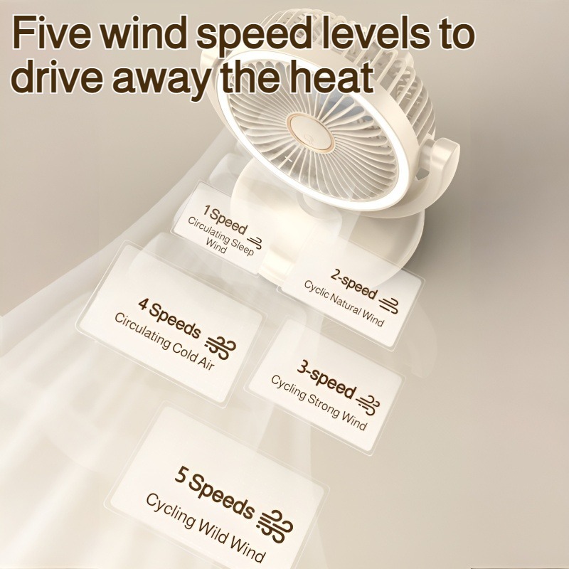 Desktop high wind USB rechargeable fan