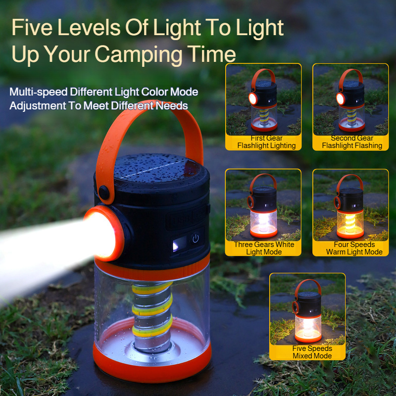 IntelliLight Solarpowered Camping Light with Power Display