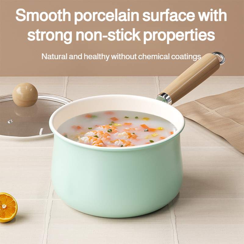 Household nonstick milk pot Ceramic doublesided nonstick highcolor cooking noodles pot