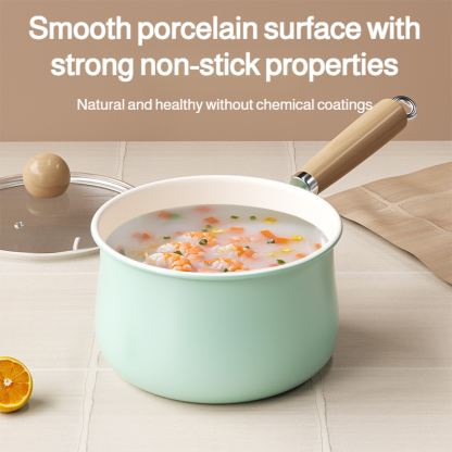 Household nonstick milk pot Ceramic doublesided nonstick highcolor cooking noodles pot