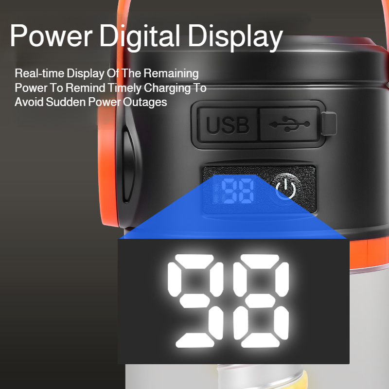 IntelliLight Solarpowered Camping Light with Power Display