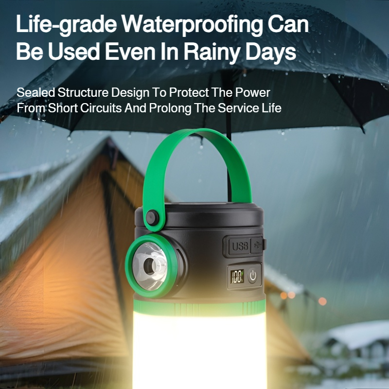 IntelliLight Solarpowered Camping Light with Power Display