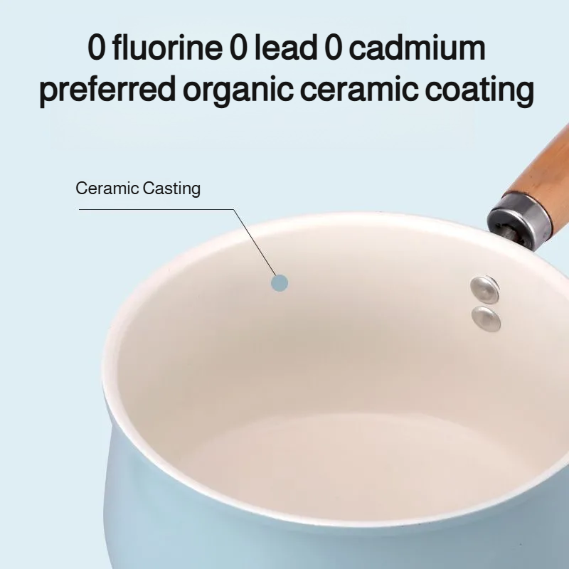 Household nonstick milk pot Ceramic doublesided nonstick highcolor cooking noodles pot