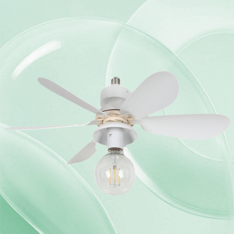 Small Screw Fan Lights Fan Lights Colorful 6Blade Living Room Abs Fan Blade Material