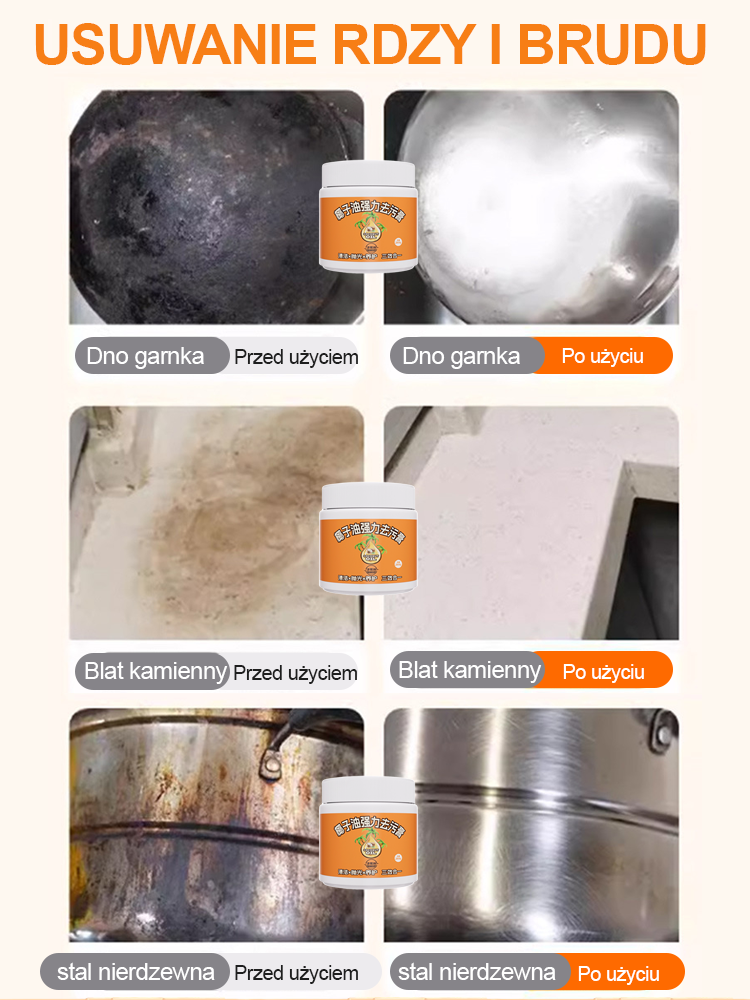 Wielofunkcyjna Pasta Czyszcząca na Bazie Oleju Kokosowego🥥 - Usuwa Uporczywy Brud - 100% Naturalna ✨