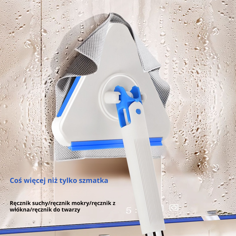  Mop trójkątny z klipsem, ręcznik do twarzy do czyszczenia toalety i ścian