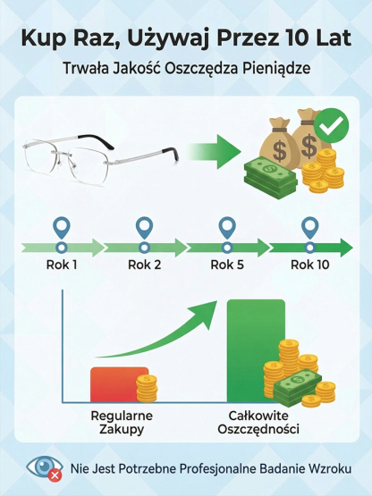 Niemieckie Okulary Samoregulujące z Płynnym Autofokusem👓Szwajcarski TR90 i Powłoka Anty-Para✨Ochrona Niebieskiego Światła🇩🇪 Likwidacja Magazynu Granicznego