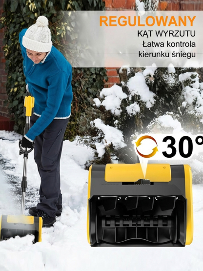 21V składana, przenośna odśnieżarka z akumulatorem litowym, trzyczęściowa, rozkładana
