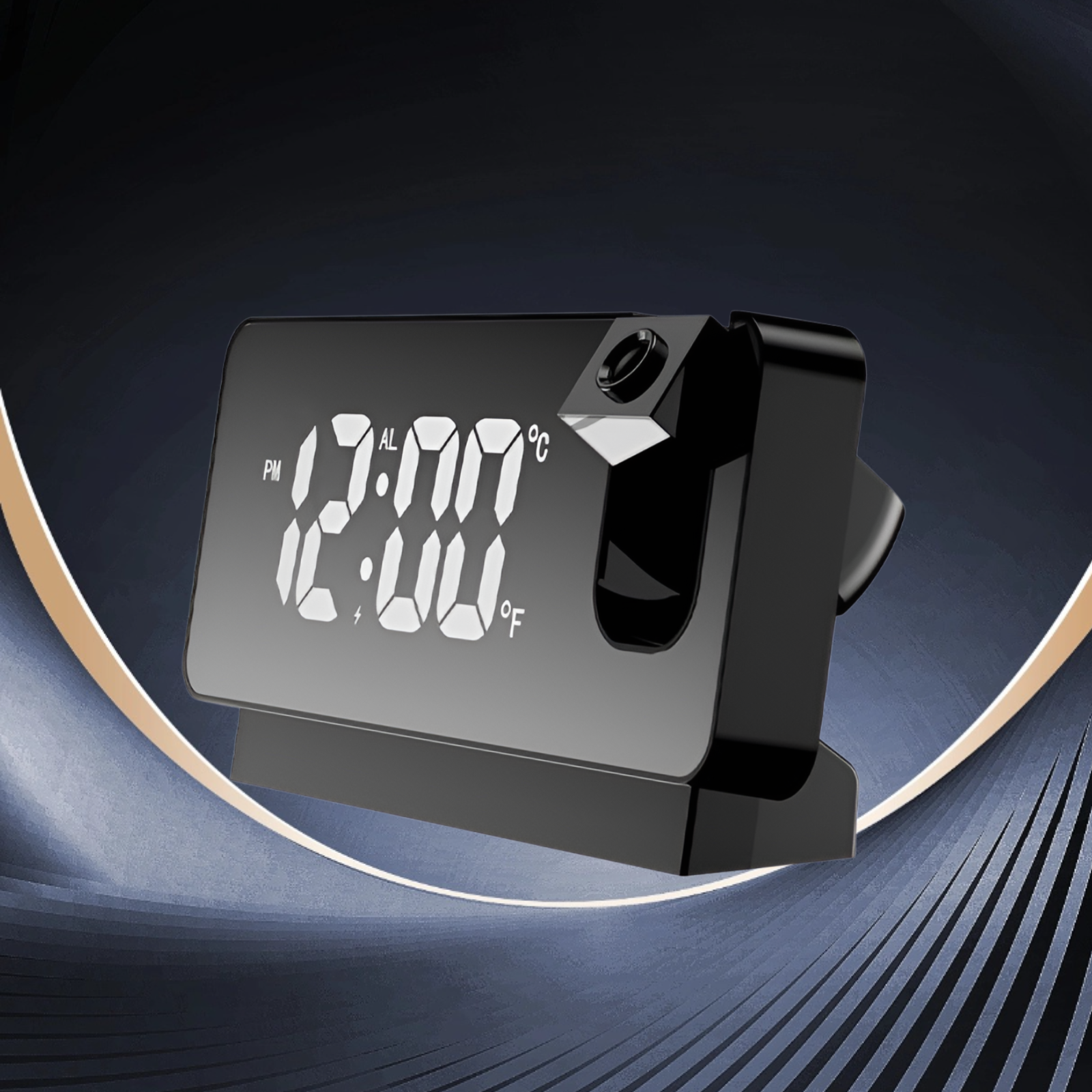 Prosty zegar biurkowy z funkcją drzemki, kolorowy ekran, czerwone cyfry LED