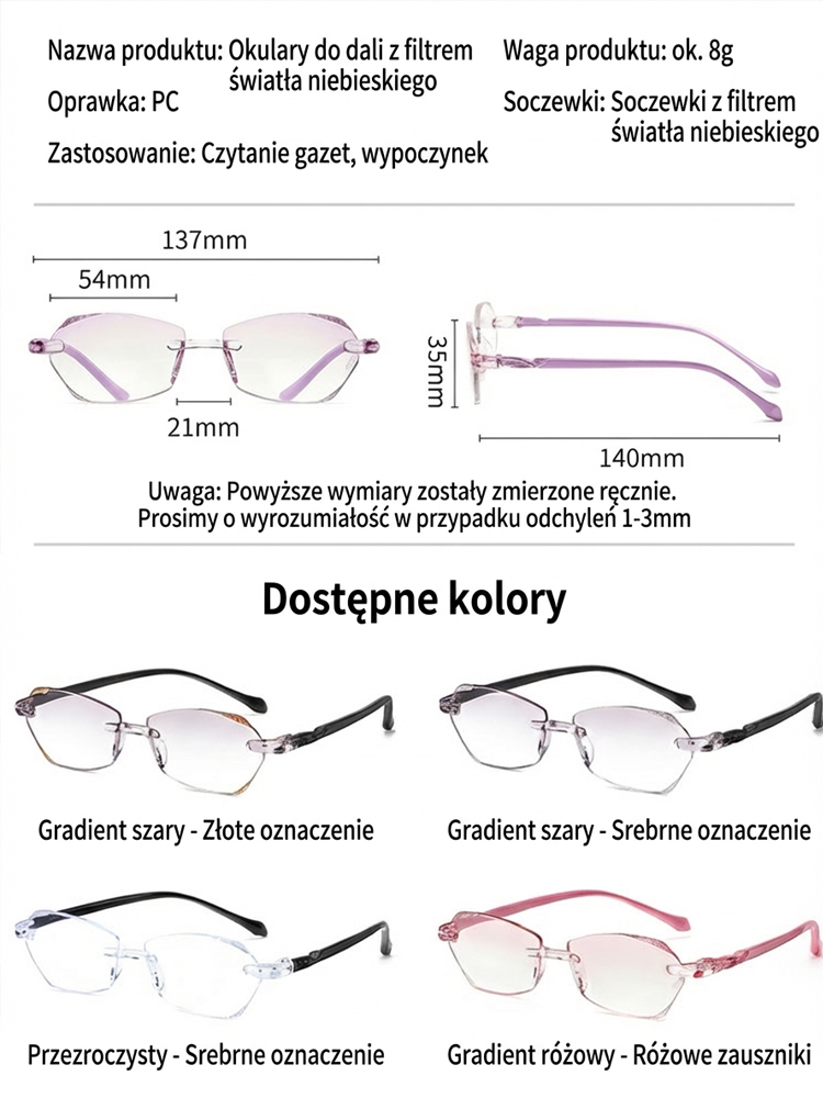 Niemieckie Inteligentne Okulary ProgresywneAutofocus™ | Automatyczna Regulacja Ostrości | Filtr Blue Light | Zestaw 1+1 Gratis 👓🇩🇪