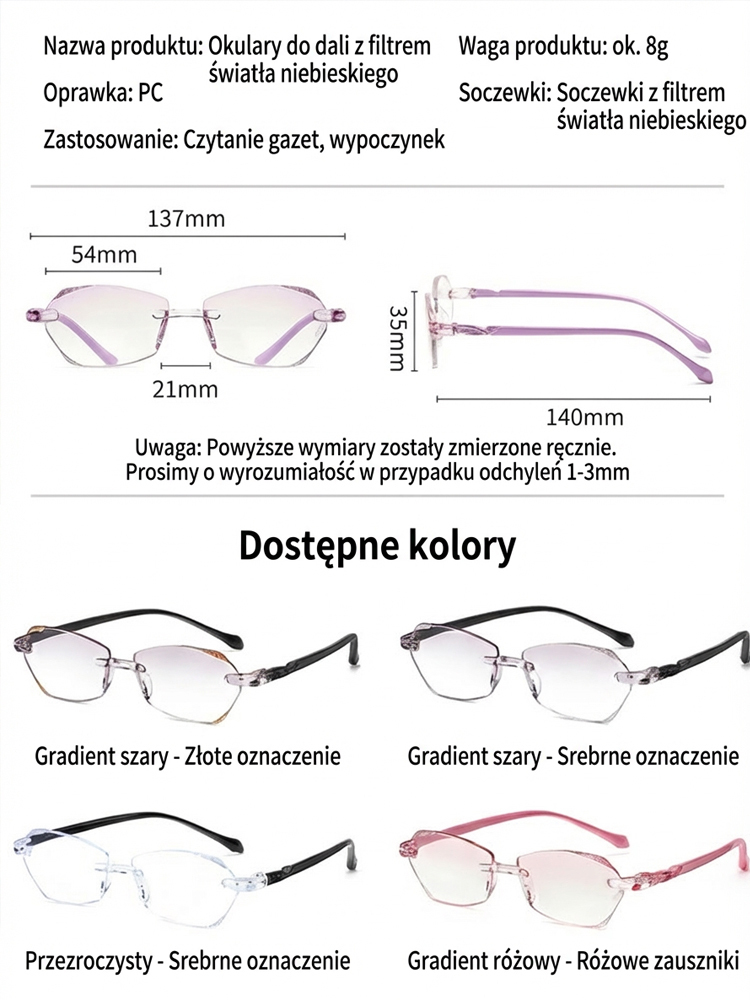 Niemieckie Inteligentne Okulary ProgresywneAutofocus™ | Automatyczna Regulacja Ostrości | Filtr Blue Light | Zestaw 1+1 Gratis 👓🇩🇪