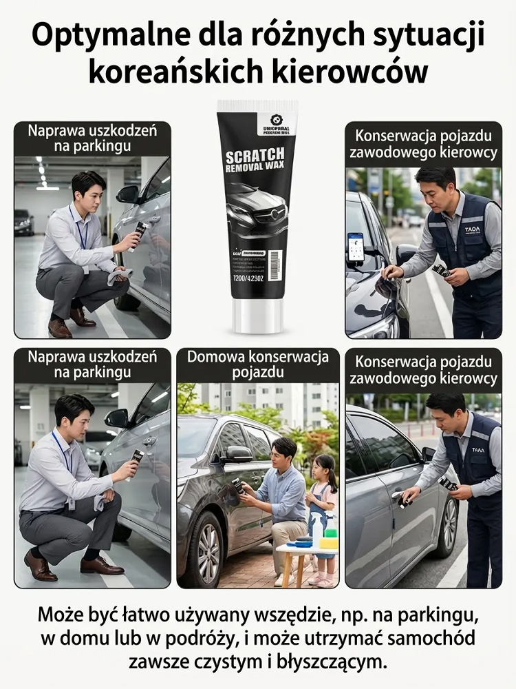 [Technologia Nano-Fusion] ✨ Zestaw do naprawy rys na samochodzie — Całkowicie usuń rysy! Bezpieczny, nietoksyczny i bezzapachowy środek naprawczy!