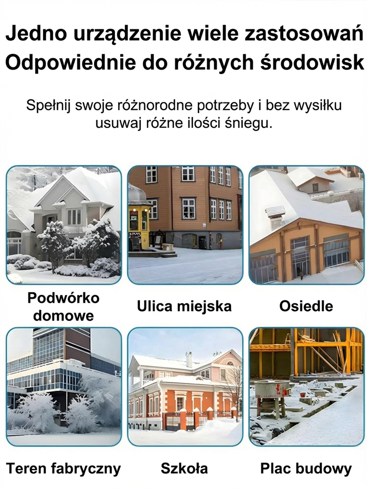 21V składana, przenośna odśnieżarka z akumulatorem litowym, trzyczęściowa, rozkładana