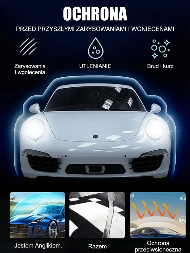 Niemiecki Nano-Spray Regenerujący Lakier do Samochodu 🚗 | Usuwa Rysy w 3 Sekundy | Diamentowa Ochrona i Certyfikat TUV ✨ | Do Każdego Koloru